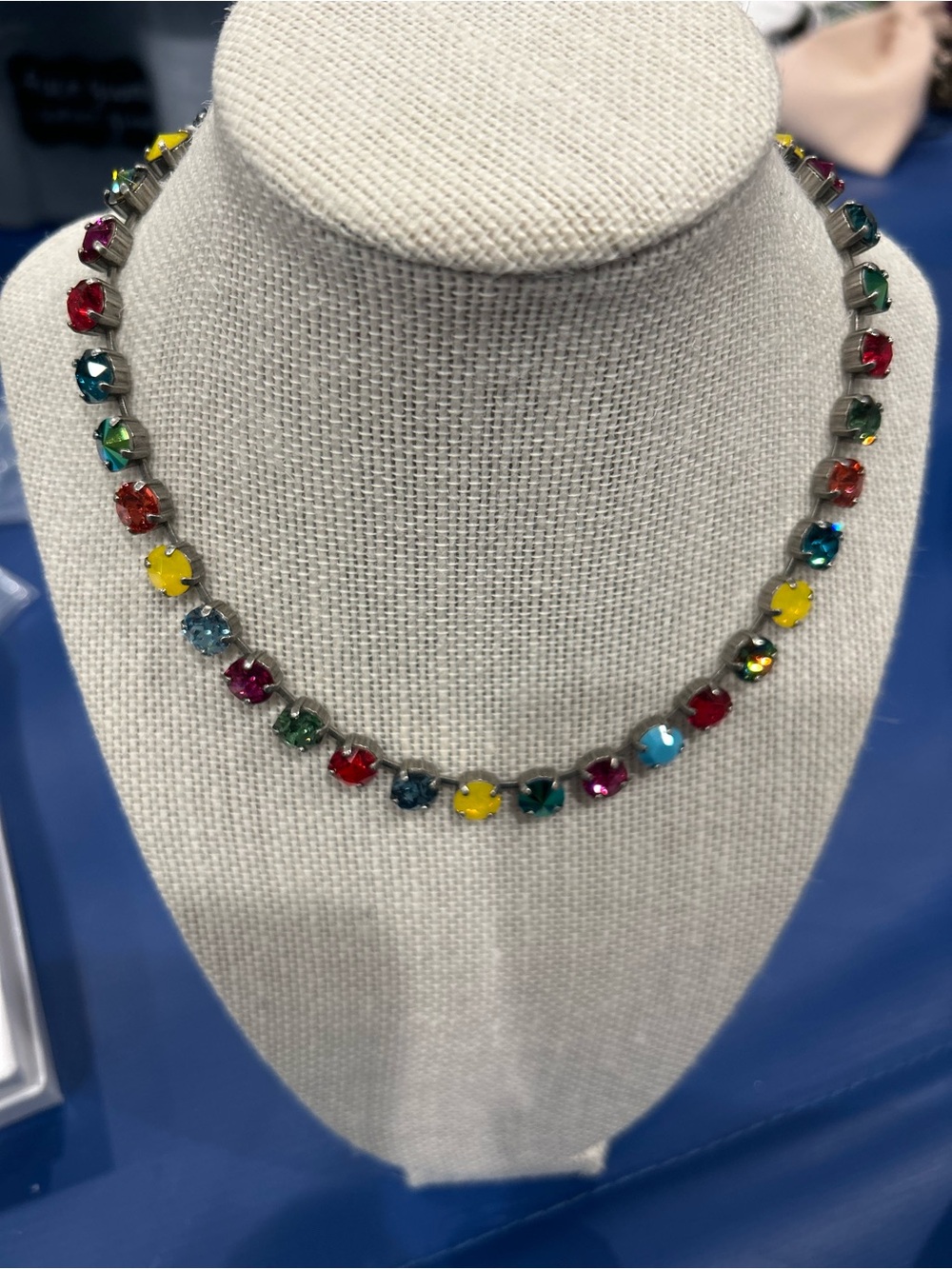 Sabika Multicolor Crystal Choker Vibrant Gem Mix